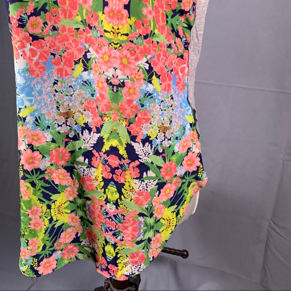 Color Thread Colorful Floral Long Tee (M) - Picture 7 of 16